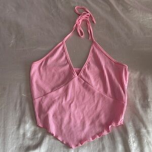 Lioness Pink Ribbed Camisole Top